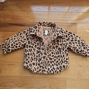 Baby gap Leopard Print Quilted shirt Jacket